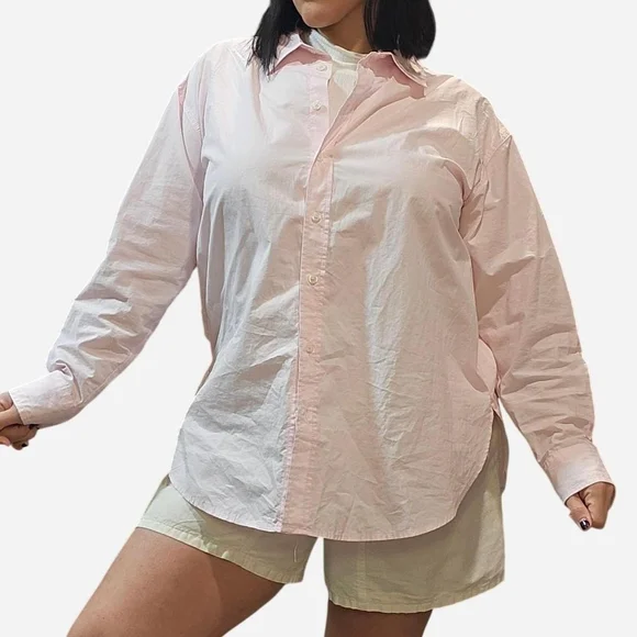 Universal Thread Women's Light Pink Button Down Shirt - Picture 7 of 7